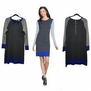 Eliza J, Long sleeve, Color block sweater dress, Size L ( No Size Tag)